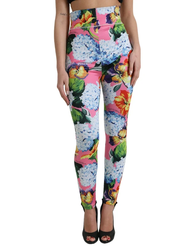 Dolce & Gabbana Exquisite Floral High Waist Women's Leggings