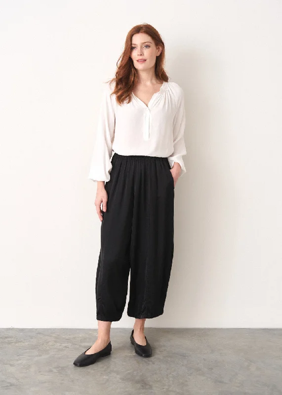 ADDISON SATIN TROUSER - BLACK