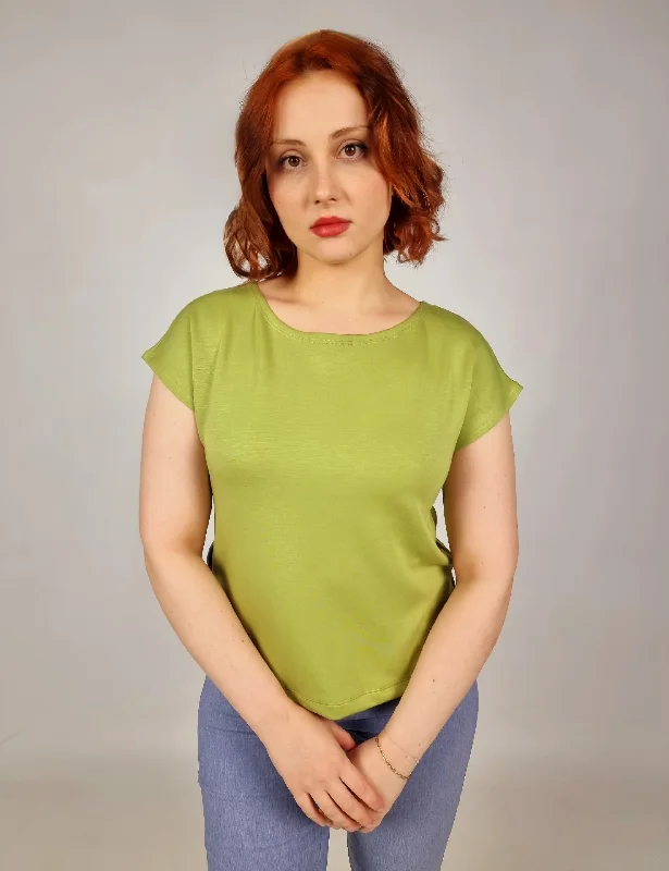 Van-Dos Green Round Neck Top