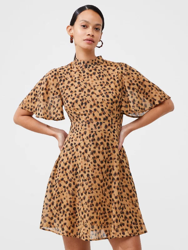 Animal Georgette Mini Dress