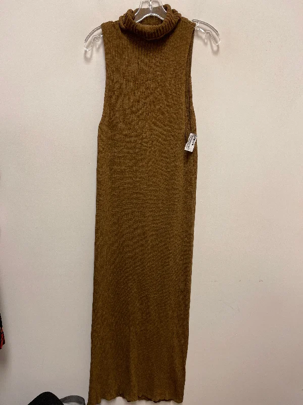 Dress Casual Maxi By Free People In Brown, Size: L