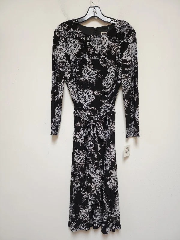 Dress Casual Midi By Anne Klein In Black & White, Size: L