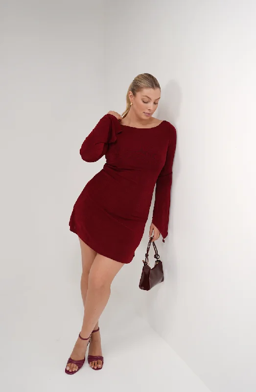 KENZIE MINI DRESS WINE